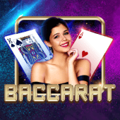 Baccarat B live game icon with blue table felt