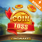 Coin Toss game icon with a spinning peso coin