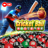 Cricket Ball Roulette wheel icon with a cricket ball marker