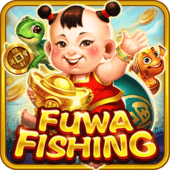 Fuwa Fishing game icon with smiling mascot fish