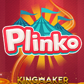 Plinko game icon with a peg board and dropping chip