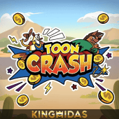 Toon Crash game icon with cartoon blocks colliding