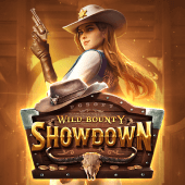 Wild Bounty Showdown slot game icon with western bounty hunter theme